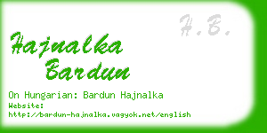 hajnalka bardun business card